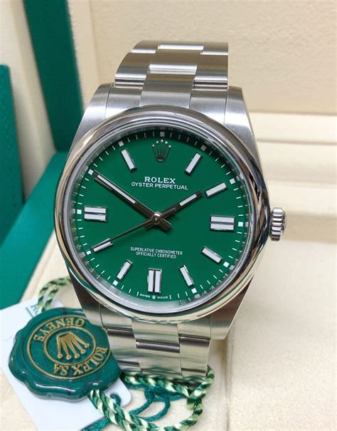 rolex con quadrante verde prezzo|Acquista Rolex Oyster Perpetual 41 su Chrono24.